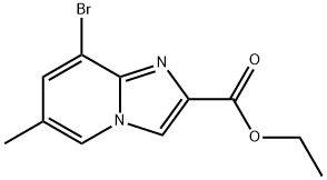 8-溴-6-甲基咪唑并[1,2-A]砒啶-2-羧酸乙酯 结构式