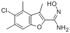 5-Chloro-N-hydroxy-3,4,6-trimethyl-2-benzofurancarboximidamide 结构式