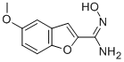 2-Benzofurancarboximidamide, N-hydroxy-5-methoxy- Structure