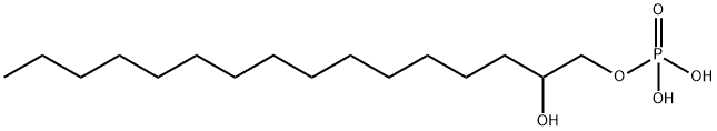 1,2-ヘキサデカンジオール1-二水素ホスファート 化学構造式