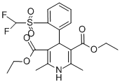 2,6-Dimethyl-3,5-diethoxycarbonyl-4-(o-difluoromethylsulfonylphenyl)-1 ,4-dihydropyridine Structure