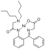 [N-[α-[2-(ジブチルグリシンアミド)フェニル]ベンジリデン]グリシナト]ニッケル 化学構造式