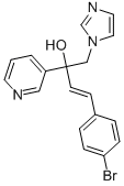 (3E)-4-(4-BROMOPHENYL)-1-(1H-IMIDAZOL-1-YL)-2-PYRIDIN-3-YLBUT-3-EN-2-OL Struktur