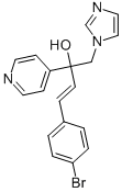 (3E)-4-(4-BROMOPHENYL)-1-(1H-IMIDAZOL-1-YL)-2-PYRIDIN-4-YLBUT-3-EN-2-OL Struktur