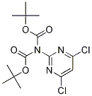 2-bis(tert-butoxycarbonyl)amino-4,6-dichloropyrimidine Structure