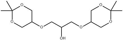 1,3-ビス[(2,2-ジメチル-1,3-ジオキサン-5-イル)オキシ]-2-プロパノール 化学構造式