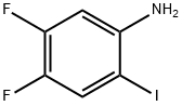 4,5-ジフルオロ-2-ヨードアニリン 化学構造式