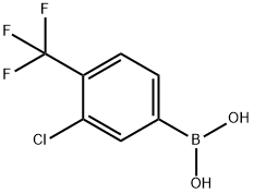 3-クロロ-4-(トリフルオロメチル)フェニルボロン酸 化学構造式
