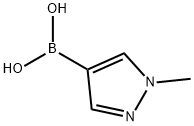 1-メチル-1H-ピラゾール-4-ボロン酸 化学構造式