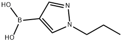 1-正丙基-1H-吡唑-4-硼酸, 847818-57-9, 结构式