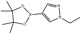 1-エチル-1H-ピラゾール-4-ボロン酸ピナコールエステル 化学構造式