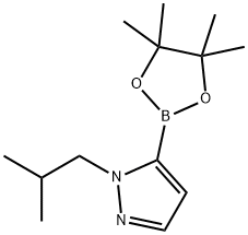 1-(2-Methylpropyl)-5-(4,4,5,5-tetramethyl-1,3,2-dioxaborolan-2-yl)-1h-pyrazole Struktur