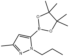 3-methyl-1-propyl-5-(4,4,5,5-tetramethyl-1,3,2-dioxaborolan-2-yl)-1H-pyrazole Structure