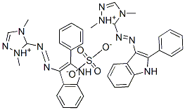bis[1,4-dimethyl-5-[(2-phenyl-1H-indol-3-yl)azo]-1H-1,2,4-triazolium] sulphate 结构式
