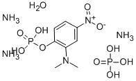 (2-DIMETHYLAMINO-4-NITROPHENYL) PHOSPHORIC ACID DIAMMONIUM SALT MONOHYDRATE Structure