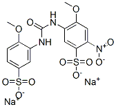 4-methoxy-5-[[[(2-methoxy-5-sulphophenyl)amino]carbonyl]amino]-2-nitrobenzenesulphonic acid, sodium salt 结构式