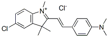 5-chloro-2-[2-[4-(dimethylamino)phenyl]vinyl]-1,3,3-trimethyl-3H-indolium chloride Struktur