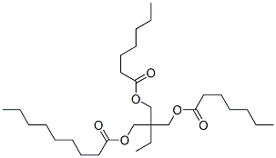 2,2-bis[[(1-oxoheptyl)oxy]methyl]butyl nonan-1-oate Struktur