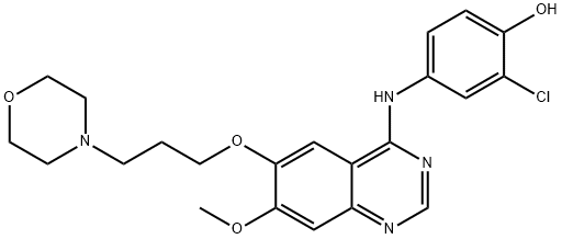 4-脱氟-4-羟基吉非替尼, 847949-50-2, 结构式