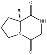 Pyrrolo[1,2-a]pyrazine-1,4-dione, hexahydro-8a-methyl-, (8aS)- (9CI) Structure