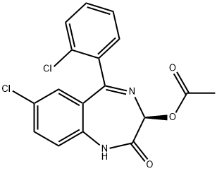 (S)-劳拉西泮乙酸盐 结构式