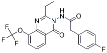 Benzeneacetamide,  N-[2-ethyl-4-oxo-8-(trifluoromethoxy)-3(4H)-quinazolinyl]-4-fluoro- Structure