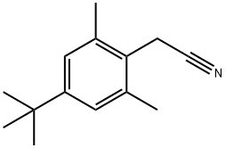 4-(1,1-ジメチルエチル)-2,6-ジメチルベンゼンアセトニトリル 化学構造式
