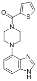 Piperazine, 1-(1H-benzimidazol-4-yl)-4-(2-thienylcarbonyl)- Struktur