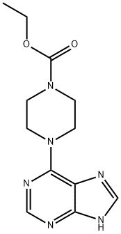 1-Piperazinecarboxylic acid, 4-(1H-purin-6-yl)-, ethyl ester Struktur