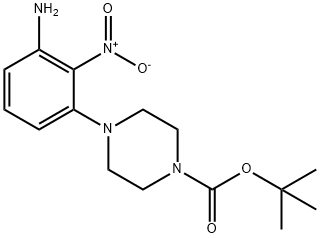 4-(3-氨基-2-硝基苯基)-1-哌嗪羧酸叔丁酯, 84807-37-4, 结构式