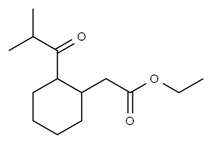 ethyl 2-(2-methyl-1-oxopropyl)cyclohexaneacetate Struktur