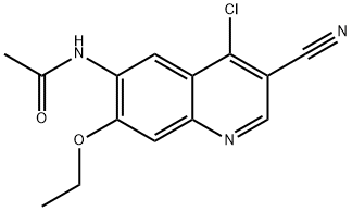 N-(4-氯-3-氰基-7-乙氧基喹啉-6-基)乙酰胺 结构式
