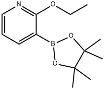2-エトキシ-3-(4,4,5,5-テトラメチル-1,3,2-ジオキサボロラン-2-イル)ピリジン 化学構造式