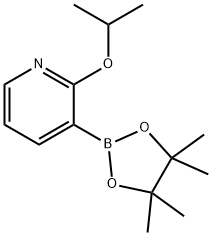2-イソプロポキシ-3-(4,4,5,5-テトラメチル-[1,3,2]ジオキサボロラン-2-イル)-ピリジン 化学構造式