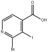 2-ブロモ-3-ヨード-イソニコチン酸 化学構造式