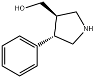 ((3R,4S)-4-苯基吡咯烷-3-基)甲醇, 848307-24-4, 结构式