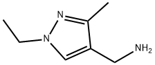 (1-エチル-3-メチル-1H-ピラゾール-4-イル)メチルアミン 化学構造式
