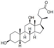 (3b,5b,12b)- 3,12 dihydroxy- Cholan-24-oic acid 结构式