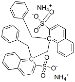 diammonium 1,1'-methylenebis[(phenylmethyl)naphthalene-2-sulphonate] 结构式