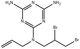 N-allyl-N-(2,3-dibromopropyl)-1,3,5-triazine-2,4,6-triamine 结构式