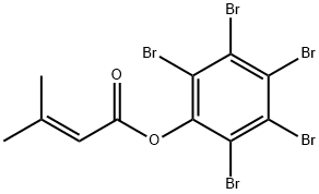 perbromophenyl 3-methyl-2-butenoate Struktur