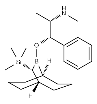 N,α-Dimethyl-β-[[(10R)-10-(trimethylsilyl)-9-borabicyclo[3.3.2]dec-9-yl]oxy]-(αS,βS)-benzeneethanamine Structure
