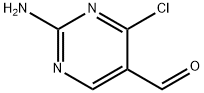 2-氨基-4-氯嘧啶-5-甲醛 结构式