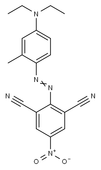 2-[[4-(diethylamino)-2-methylphenyl]azo]-5-nitrobenzene-1,3-dicarbonitrile 结构式