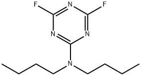 N,N-Dibutyl-4,6-difluoro-1,3,5-triazin-2-amine Struktur