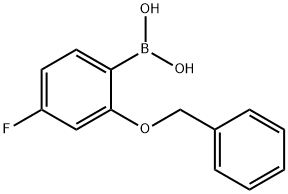 2-BENZYLOXY-4-FLUOROPHENYLBORONIC ACID Struktur