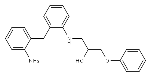 1-[[[(aminophenyl)methyl]phenyl]amino]-3-phenoxypropan-2-ol 结构式