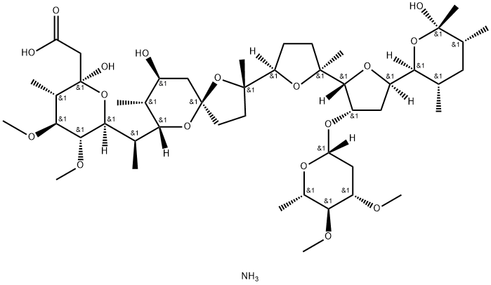 马杜霉素铵盐,84878-61-5,结构式
