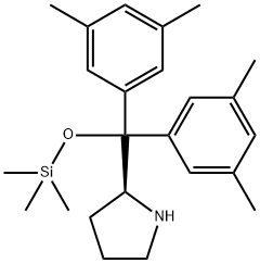 Pyrrolidine,  2-[bis(3,5-dimethylphenyl)[(trimethylsilyl)oxy]methyl]-,  (2S)- Structure