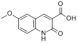 2-オキソ-6-メトキシ-1,2-ジヒドロキノリン-3-カルボン酸 化学構造式